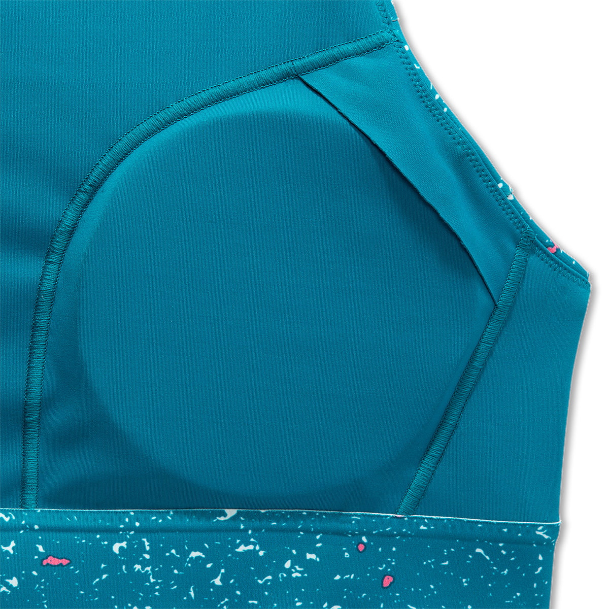 Brooks Drive 3 Pocket Run Bra - Lagoon Speckle Print