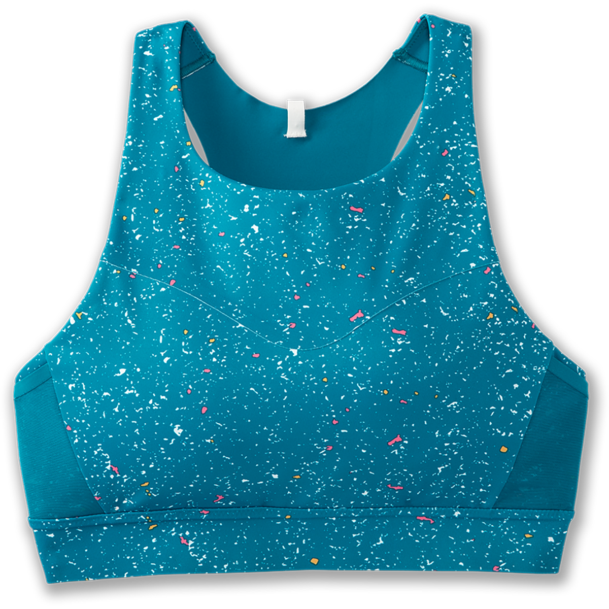 Brooks Drive 3 Pocket Run Bra - Lagoon Speckle Print