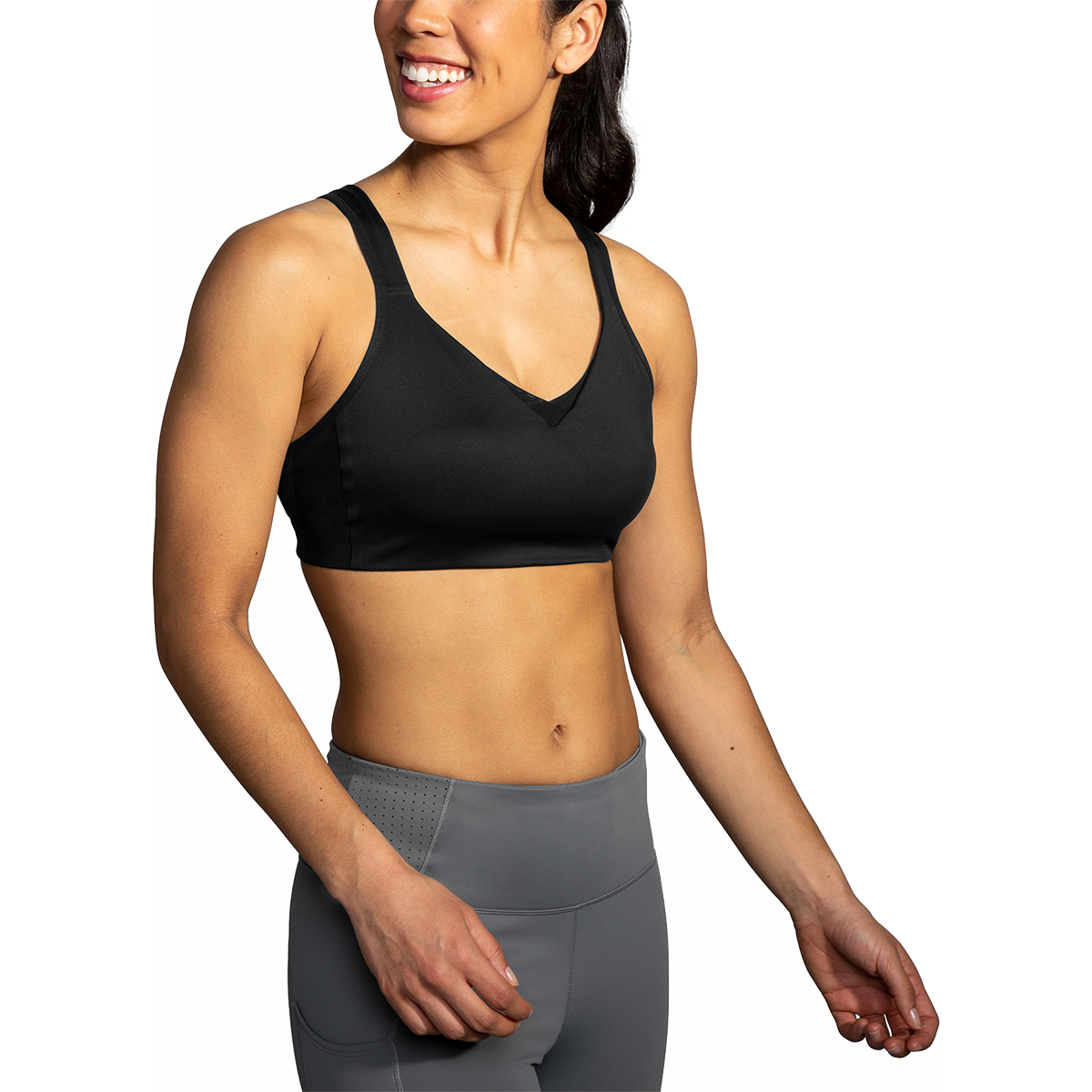 Brooks Drive Convertible Run Bra - Black
