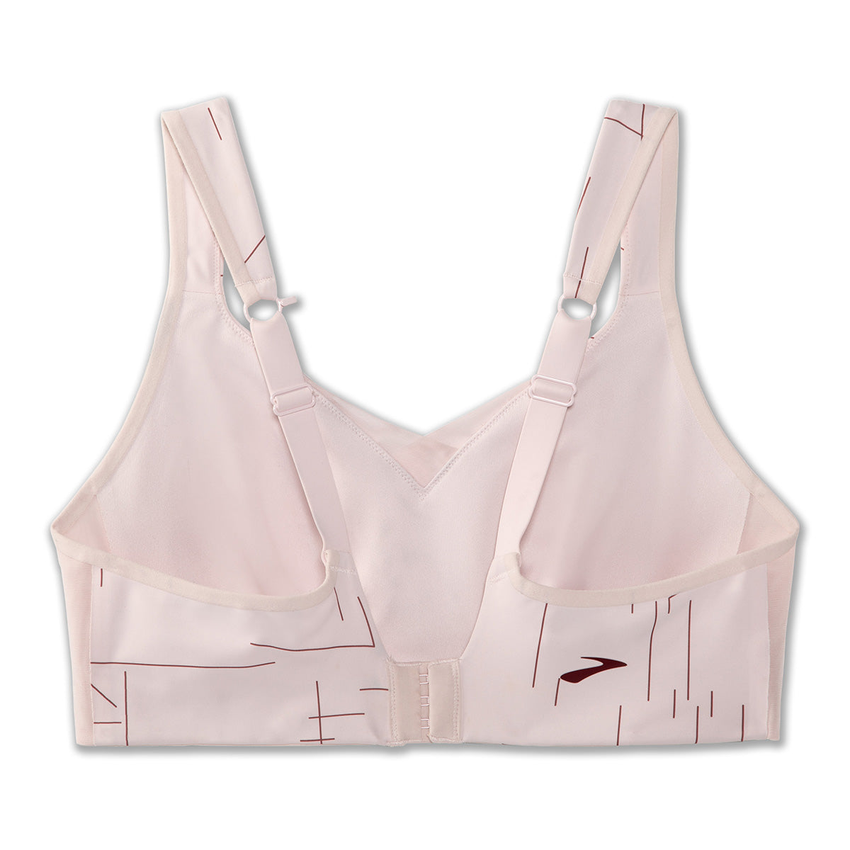 Brooks Drive Convertible Run Bra - Rosewater Geo Print