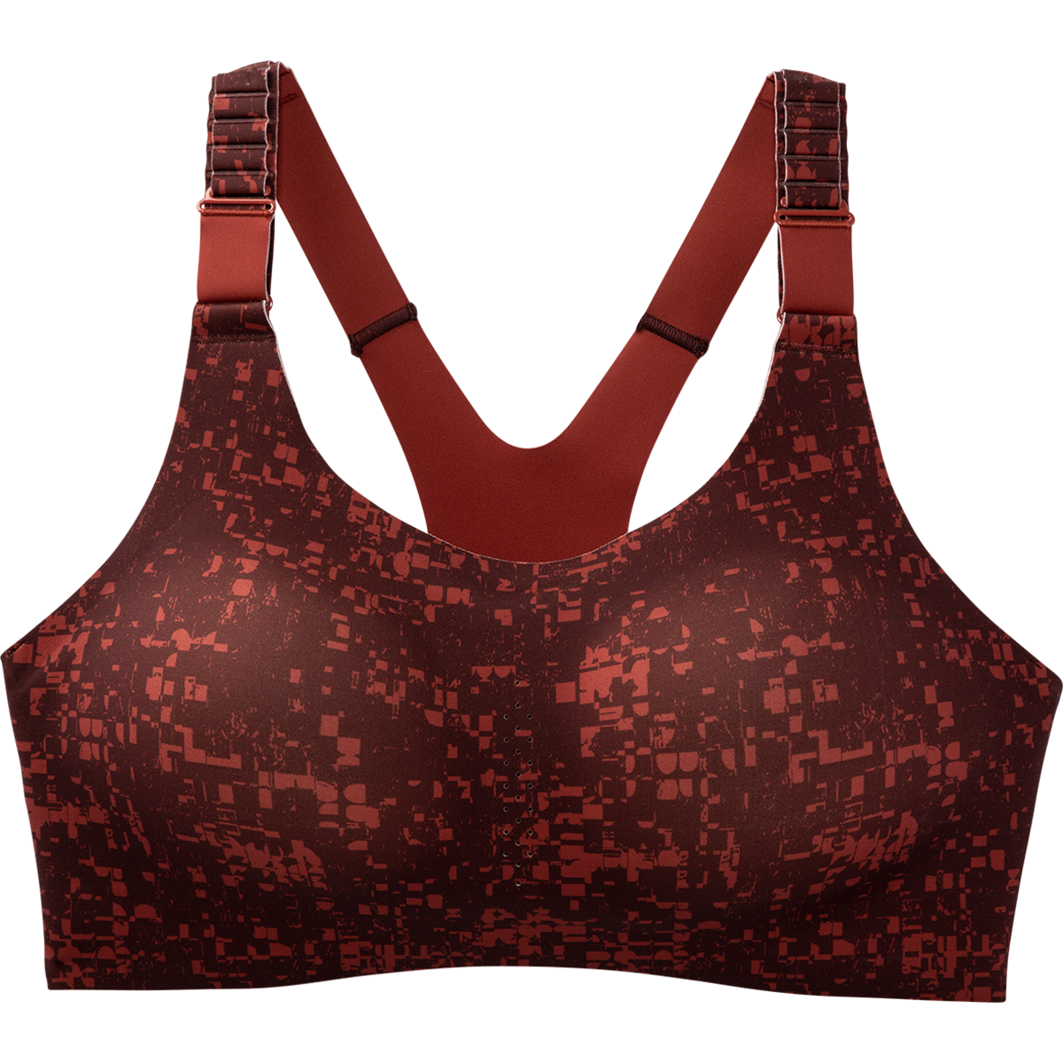 Brooks Dare Racerback Run Bra 2.0 - RR Glitch Print - Copper