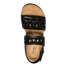 Clarks Laurieann Lily women's sandal in Black Leather, top view