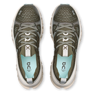 On Cloud X Tempo men's gym and running shoe in Bark/Ivory, top view