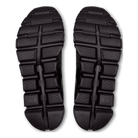 On Cloud 6 men's walking and lifestyle shoes in Black/Black, outsole view