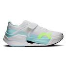 On Cloud X Tempo Pro women's training shoe in White/Celeste, lateral view