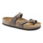 Birkenstock Mayari Birkibuc women's sandal in Mocha, angled view