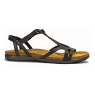Naot Dorith women's sandal in Black Raven Leather, lateral view