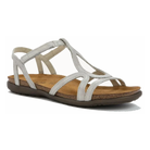 Naot Dorith women's sandal in Quartz Metallic Leather, three-quarter lateral view