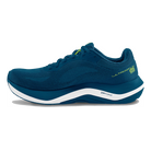 Topo Ultrafly 6 men's stability road running shoe in Navy/Lime, medial view