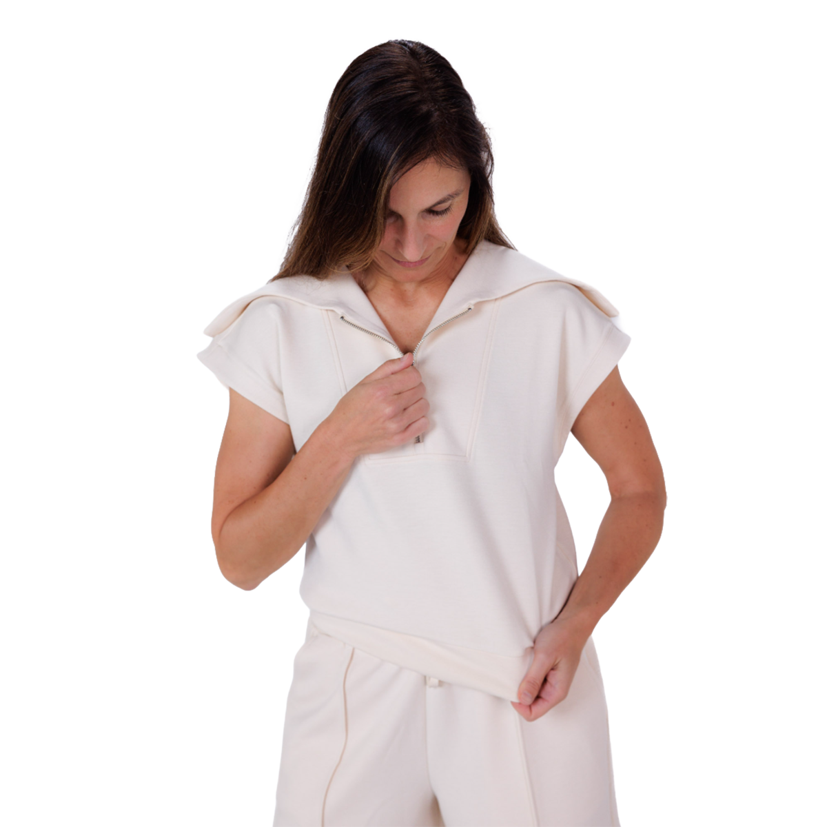 F2R Softlite Shortsleeve 1/2 Zip W Oversized Collar