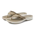 Clarks Breeze Sea women's sandals in Taupe, angled view