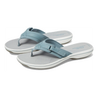 Clarks Breeze Sea women's sandals in Blue Grey, angled view