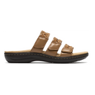 Clarks Laurieann Emma women's sandal in Tan Leather, lateral view