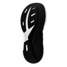 Topo Ultrafly 6 women's cushioned stability shoe in Black/White, outsole view