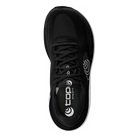 Topo Ultrafly 6 women's cushioned stability shoe in Black/White, top view