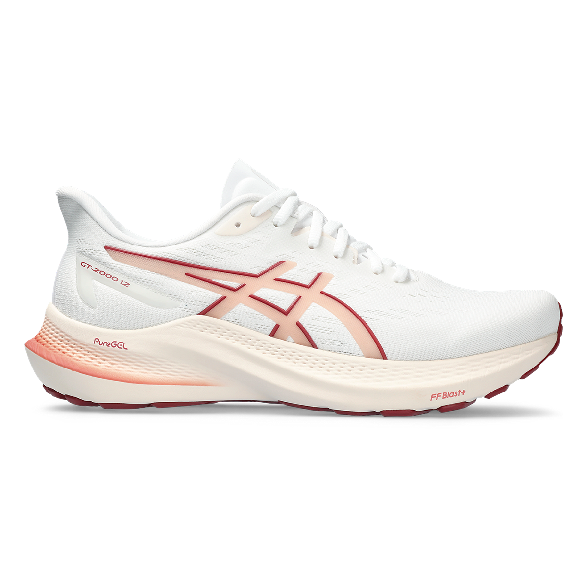 Asics GT 2000 12 - White - Light Garnet