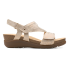 Clarks Calenne Carmen women's sandal in Blush Metallic, lateral view