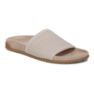 Vionic Evie Knit women's slide sandal in Cream Knit, front three-quarter view