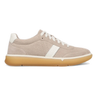 Vionic City Walk women's walking sneaker in Lucid Beige Suede, lateral view