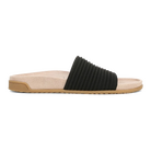 Vionic Evie Knit women's slide sandal in Black Knit, lateral view