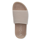 Vionic Evie Knit women's slide sandal in Cream Knit, top view