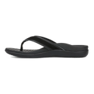 Vionic Tide 2.0 women's thong sandal in Black Suede, medial view