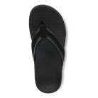 Vionic Tide 2.0 women's thong sandal in Black Suede, medial view