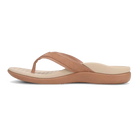 Vionic Tide 2.0 women's thong sandal in Mocha Mousse Leather, medial view