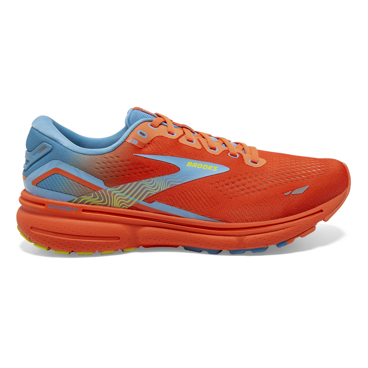 Brooks Ghost 15 - Orange - Blue - Yellow