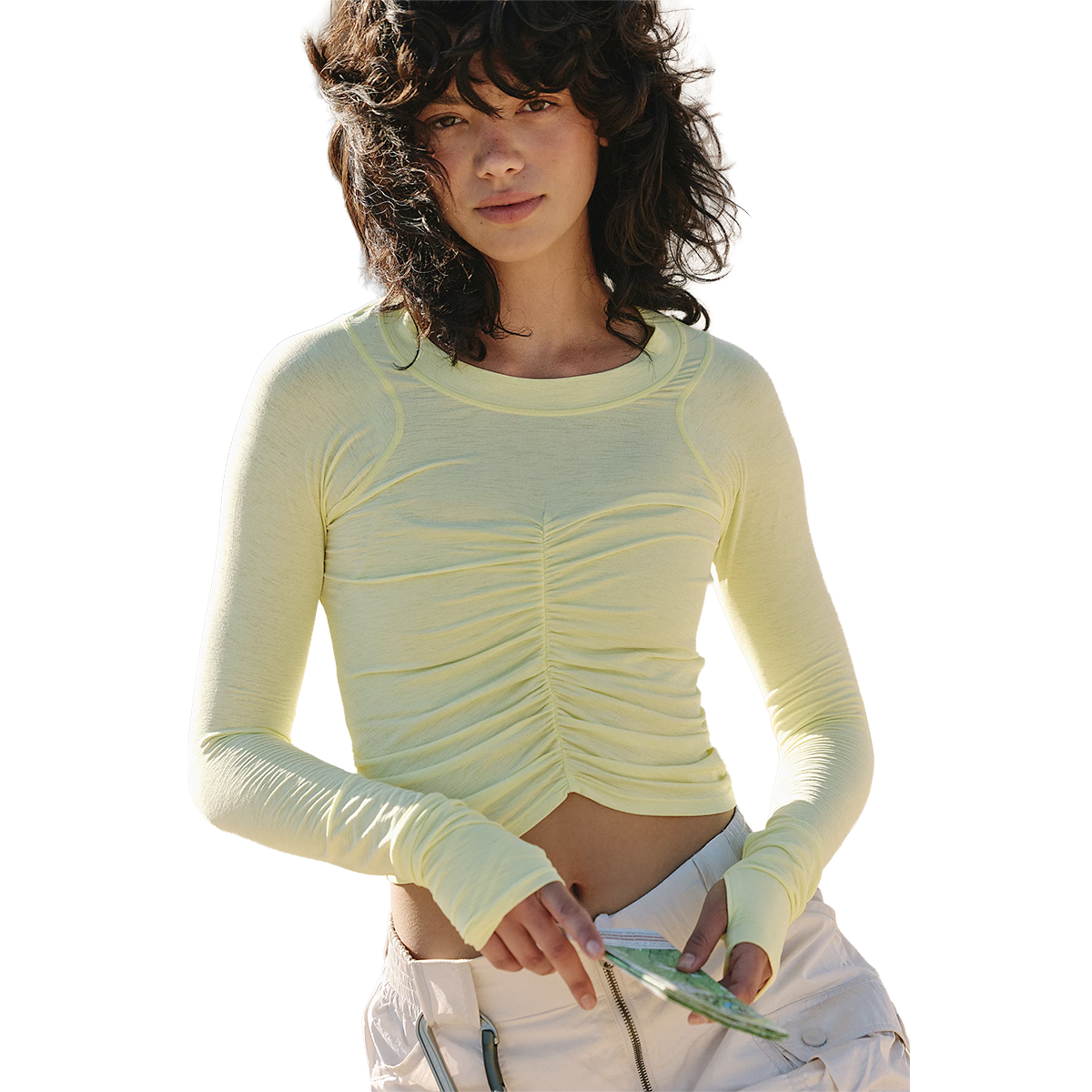 Free People Tempo Ruched Long Sleeve