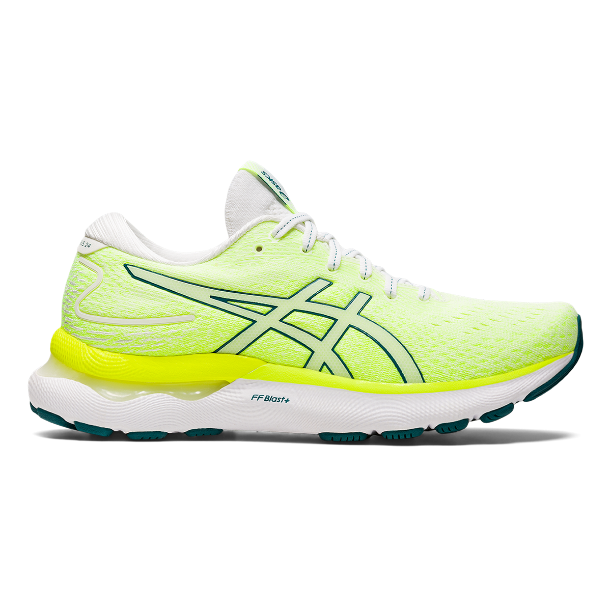 Asics Gel Nimbus 24 - White - Velvet Pine