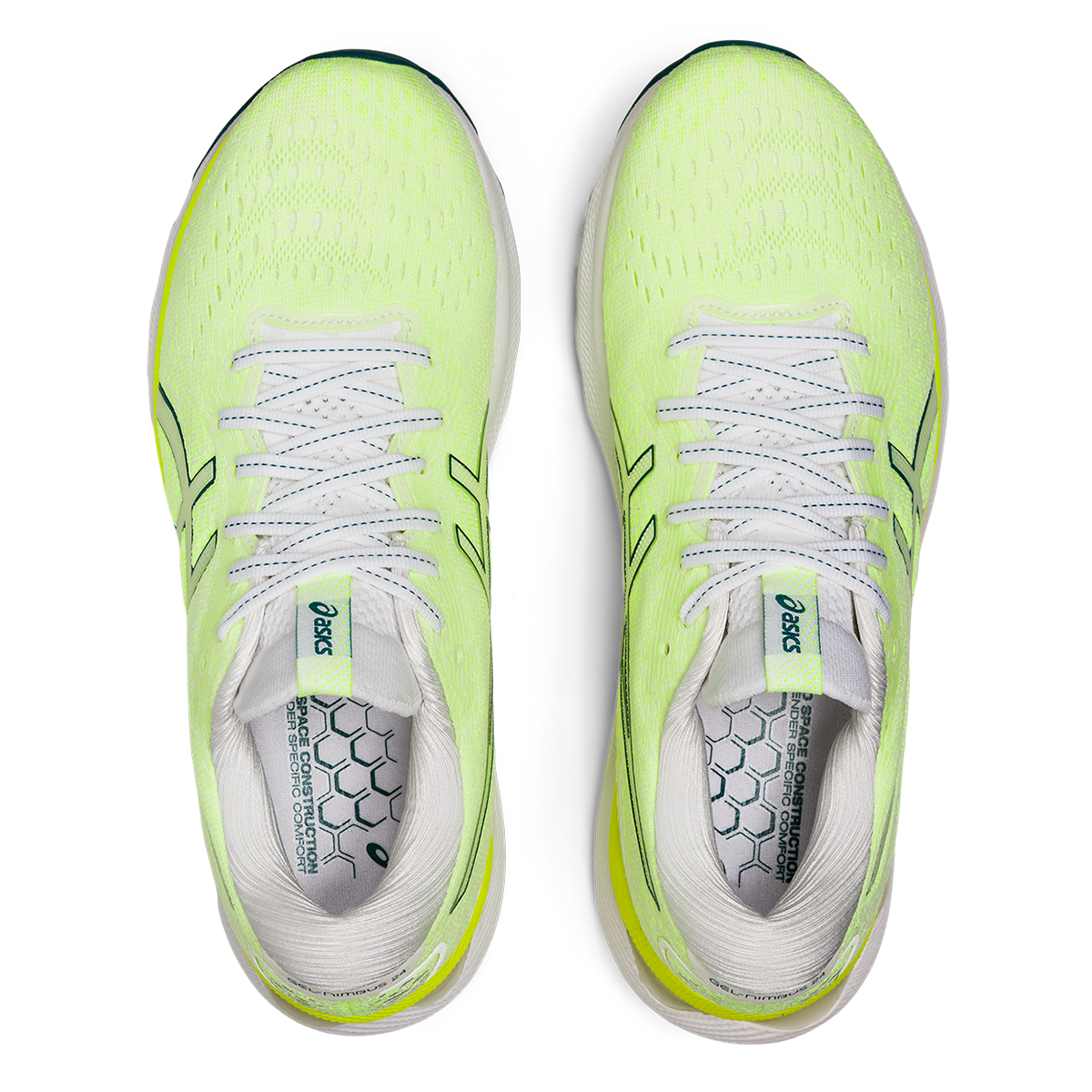 Asics Gel Nimbus 24 - White - Velvet Pine