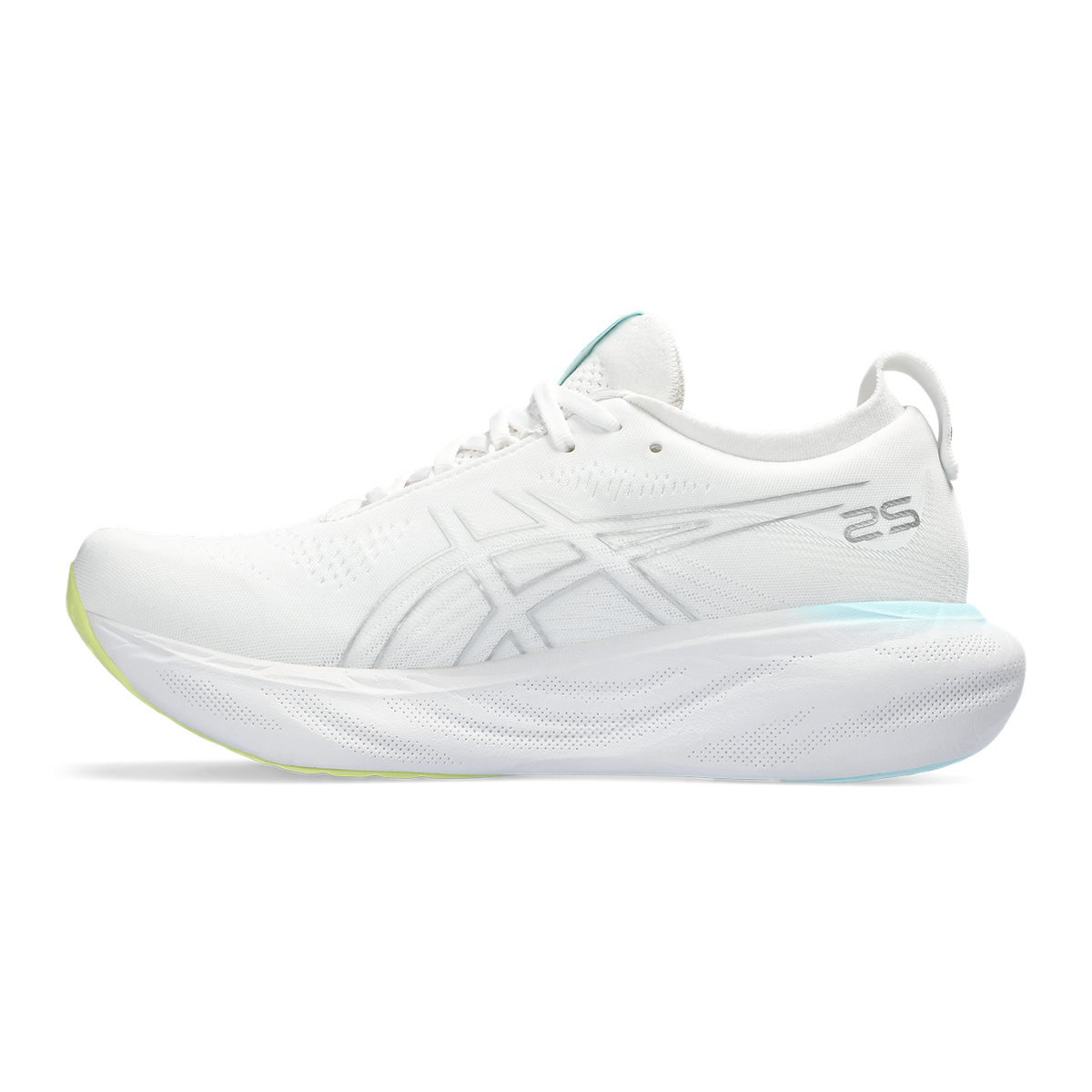 Asics Gel Nimbus 25 - White - Pure Silver