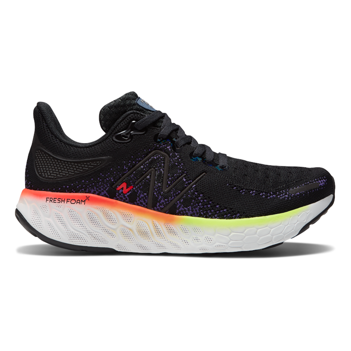 New Balance Fresh Foam X 1080 V12 - Black - Pixel Green - Electric Purple