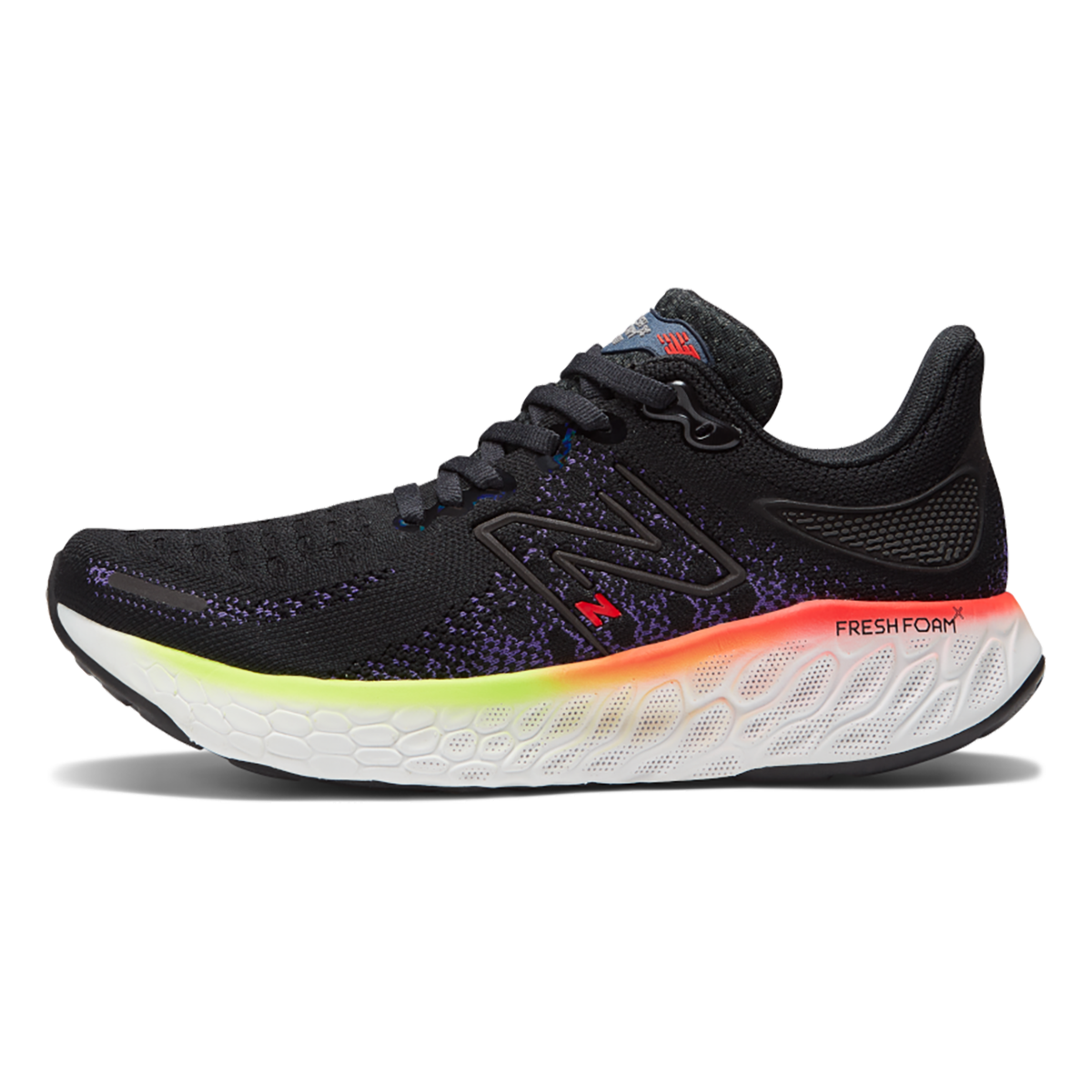 New Balance Fresh Foam X 1080 V12 - Black - Pixel Green - Electric Purple