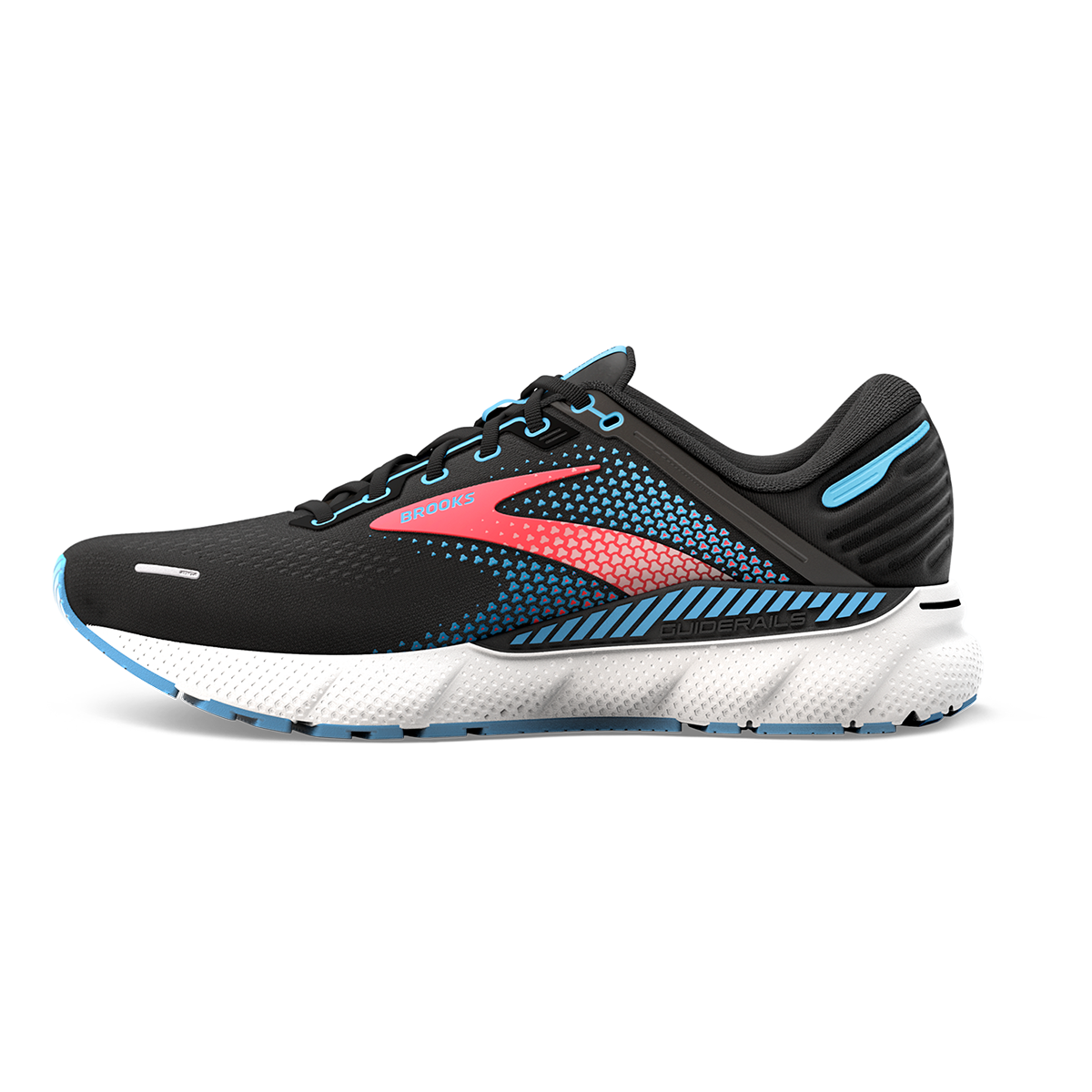 Brooks Adrenaline GTS 22 - Black - Lake Blue - Coral