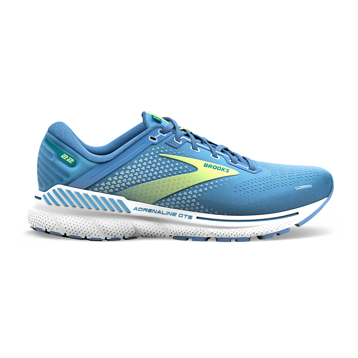 Brooks Adrenaline GTS 22 - Silver Lake Blue - Green - White
