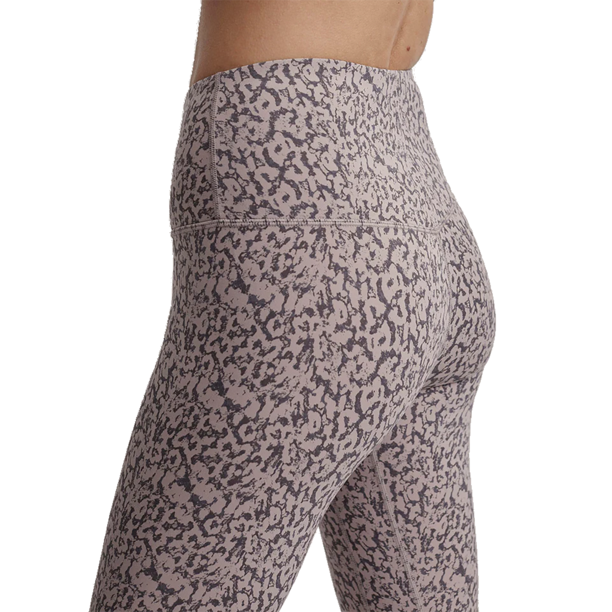 Varley Womens Marbled Leopard Print Ankle Leggings Gray Size Small